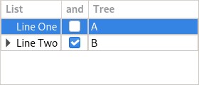 An example GtkTreeView