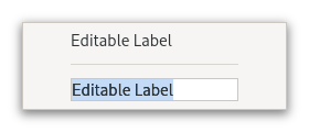 An example GtkEditableLabel