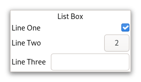 An example GtkListBox