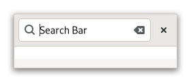 An example GtkSearchBar