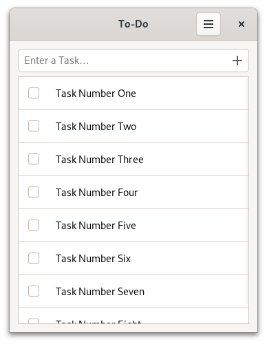 To-Do app with borders for its task widget