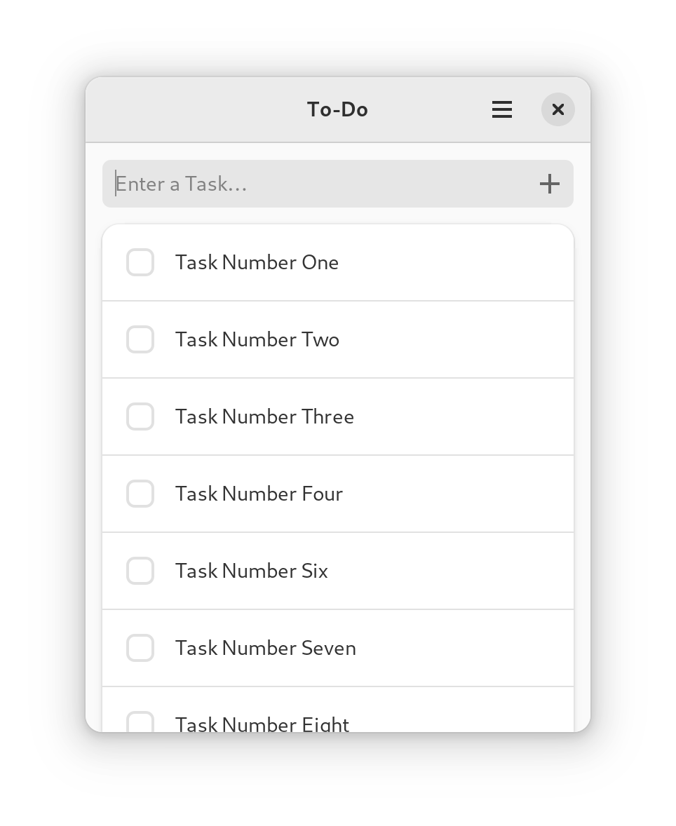 The To-Do app using libadwaita